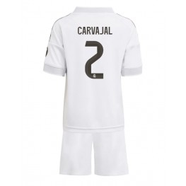 Real Madrid Daniel Carvajal #2 Thuis tenue Kids 2025-26 Korte Mouw (+ Korte broeken)